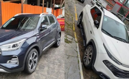 Imagem mostra carros de luxo