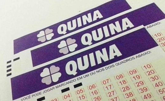 Imagem mostra aposta da quina