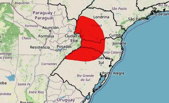 imagem mostra temporal