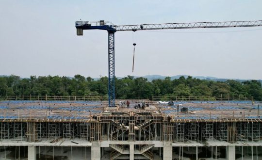 imagem mostra obra do Perequê