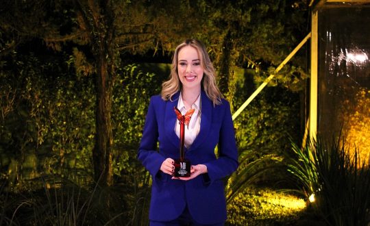 A empresaria Heloisa Bertolini de Brusque foi uma das homenageadas no Premio Monumental Lideranca Feminina 2024 em Sao Paulo no ultimo sabado foto Guilherme Miguez Visor Notícias