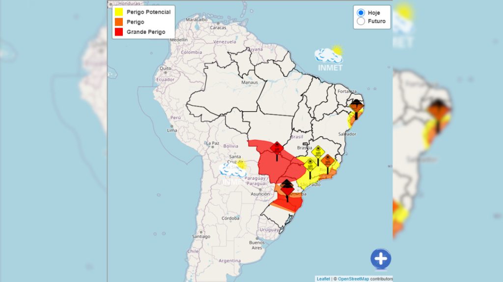SC deve se preparar para tempestades severas com chuvas ultrapassando os 100 mm 2 Alerta de chuva do Inmet Visor Notícias