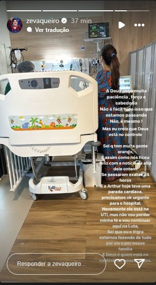 Filho de Ze Vaqueiro tem parada cardiaca e volta para UTI apos ter recebido alta 2 Visor Notícias