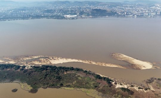 Ilha de banco de areia no guaiba Visor Notícias