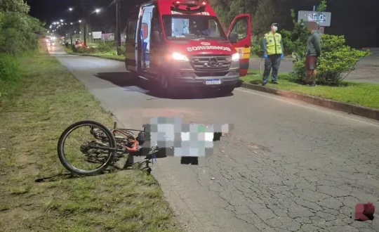 Homem morre atropelado por caminhao em Sao Bento do Sul jpeg Visor Notícias
