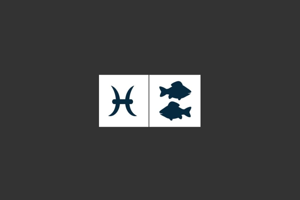 Ilustração do signo de peixes em azul em um fundo preto