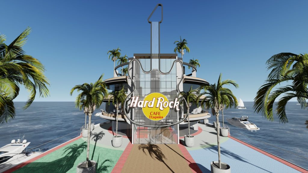 Hard Rock Café Itapema será uma das atrações do Píer Oporto