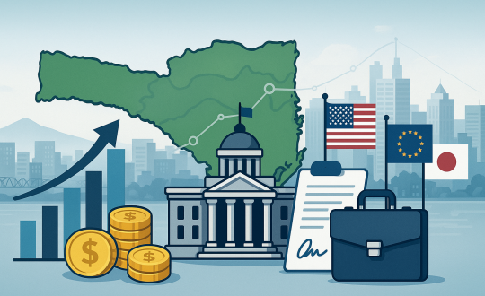 Santa Catarina confianca fiscal e seguranca institucional que atraem investimentos Imagem gerada por IA via ChatGPT Visor Notícias