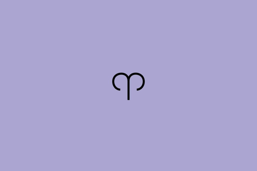 Horóscopo do dia: previsão para os 12 signos em 15/05/2025 2 Ilustração do signo de áries em um fundo roxo