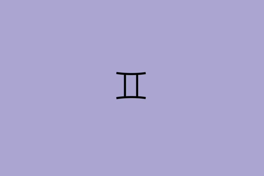 Horóscopo do dia: previsão para os 12 signos em 15/05/2025 4 Ilustração do signo de gêmeos em um fundo roxo