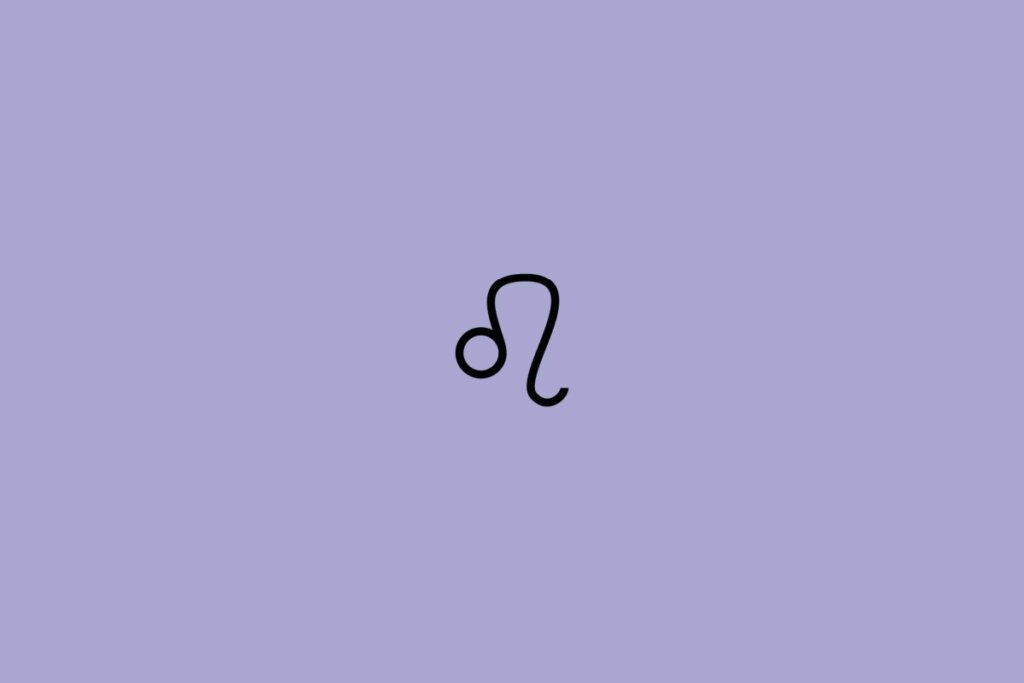 Horóscopo do dia: previsão para os 12 signos em 15/05/2025 6 Ilustração do signo de leão em um fundo roxo
