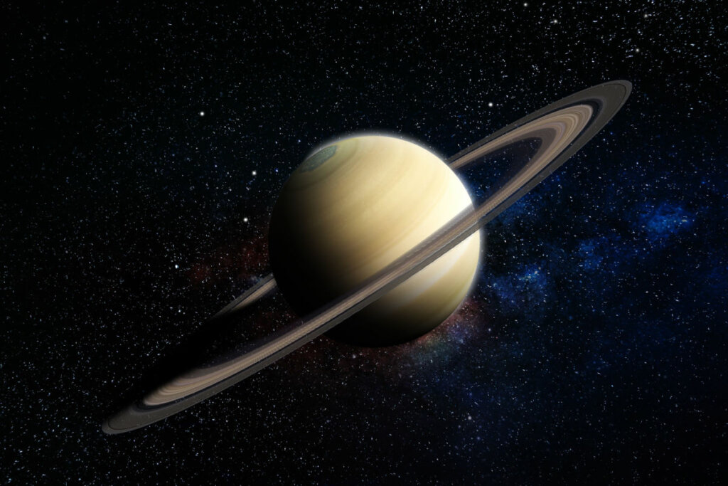 Ilustração do planeta Saturno