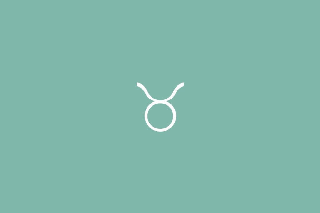 Ilustração do signo de touro em um fundo verde